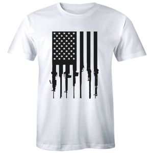 American Flag Armed Gun Rifle United State T-shirt